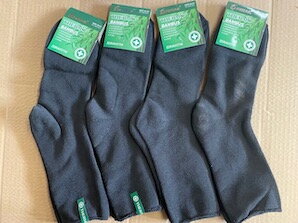 Ponožky termo len čierne  40-44 vysoké  3 párov