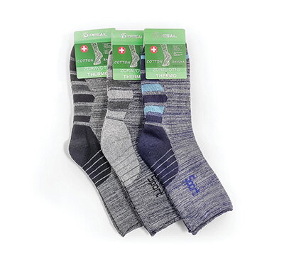 Ponožky termo viacfarebné 43-47 vysoké pánske/1  4 párov