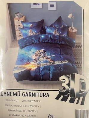 Posteľné obliečky 3D/PP6  3 dielna súprava
