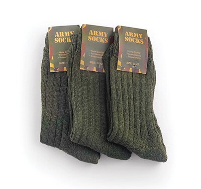 Ponožky zelené vojenské 39/42 pánske 3 páry  