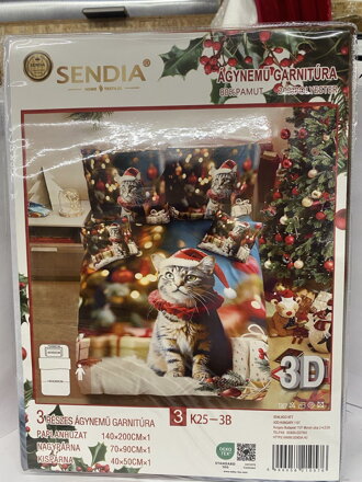 Obliečky 3 ks mačka 3D