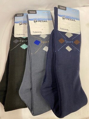 Ponožky termo viacfarebné  podkolienky/P 43-47   3 párov