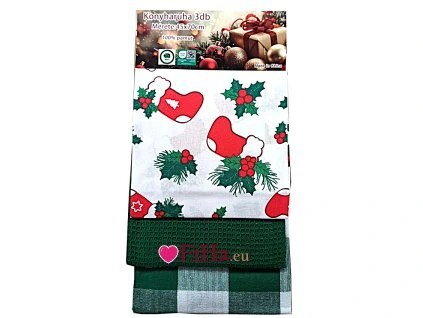 Utierky vianočné zelené 3 ks