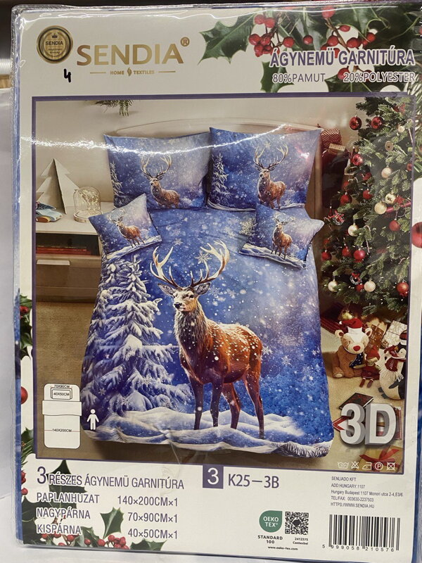 Obliečky/4 3 ks jeleň 3D