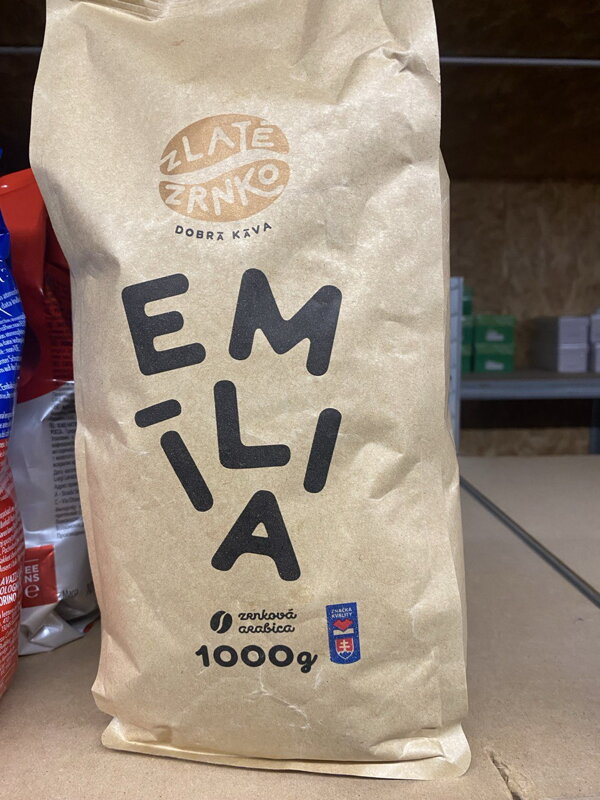 Káva zrnková Zlaté zrnko Emília 