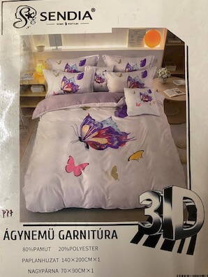 Posteľné obliečky 3D/PP7  3 dielna súprava