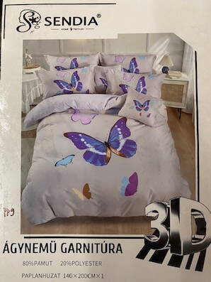 Posteľné obliečky 3D/PP9  3 dielna súprava