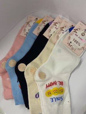 Ponožky viacfarebné/3  HAPPY SMILE  vysoké 35-38  5p