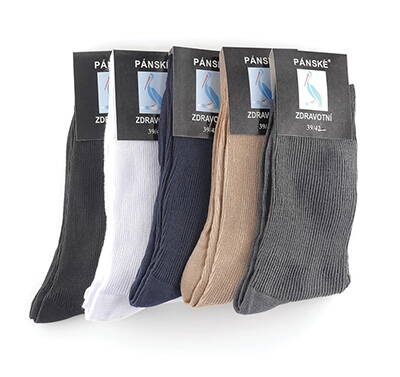 Ponožky viacfarebné zdravotné 47/50  5 párov